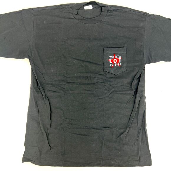 Vintage 90s Marlboro Promo Black T Shirt Still Inside Box Size XL NEW - Picture 3 of 7